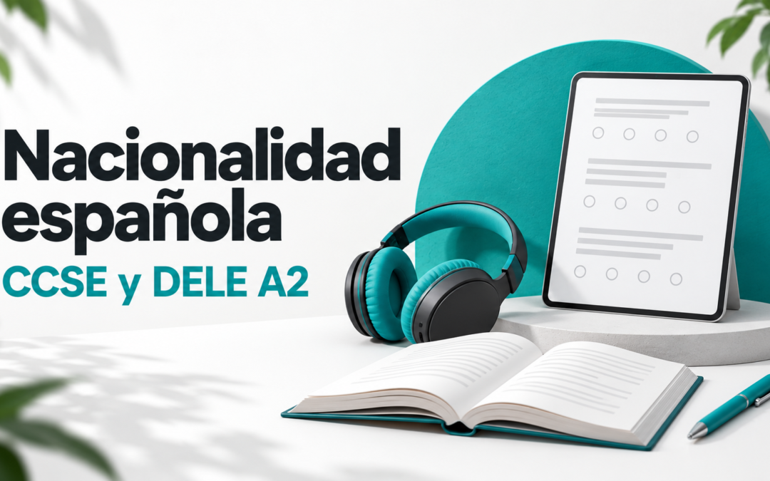 Nacionalidad española: CCSE y DELE A2, con cuestionario, libro y auriculares